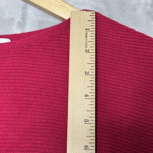 Tommy Bahama Sweater Womens Small Pink Red Batwing Dolman Sleeve Knit Pullover - Picture 8 of 9